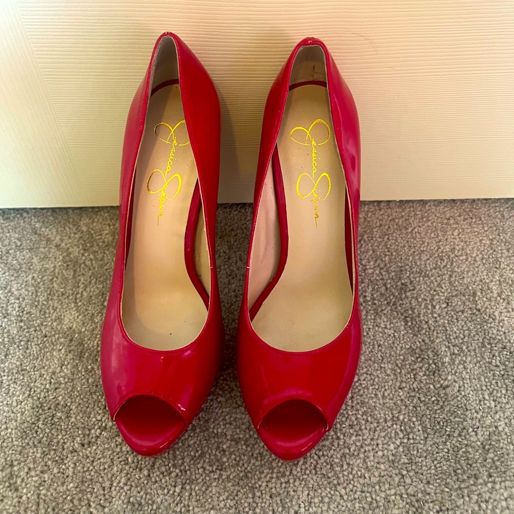 Jessica Simpson Cherry Red Pumps